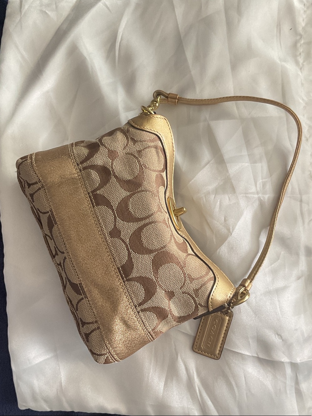 Coach Legacy Top Turnlock 2-Way Baguette Wristlet